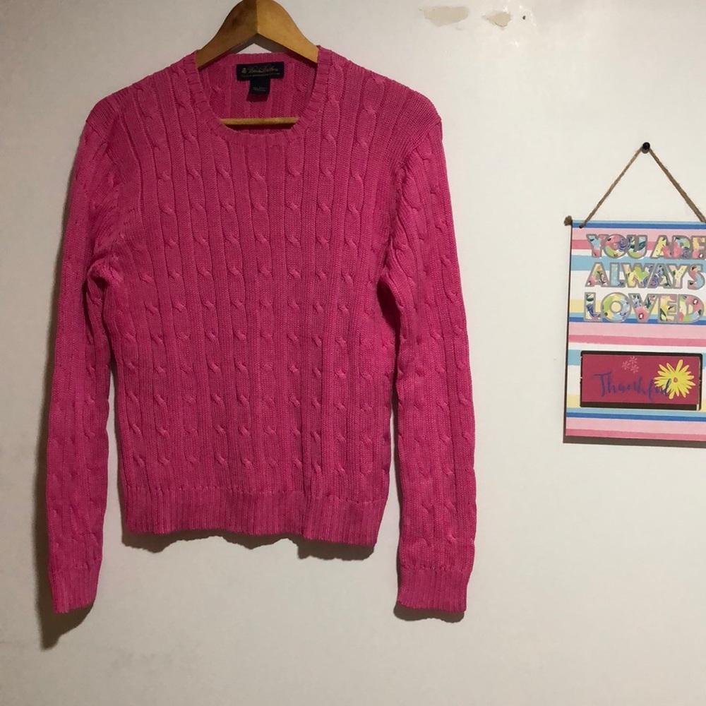 Brooks Brothers Women’s Cable Crew Neck Sweater